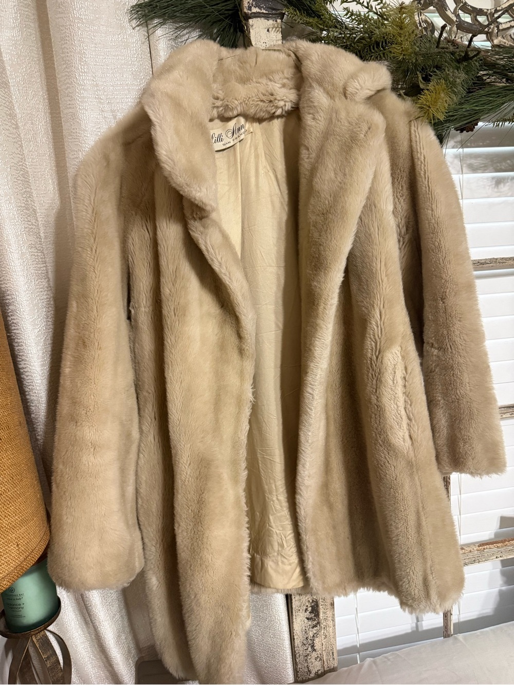 Lilli Ann Vintage Beige Fur Coat - Classic Women's Coat